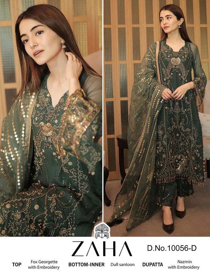 Zaha Mallika 10056 Georgette Pakistani Suits Catalog
